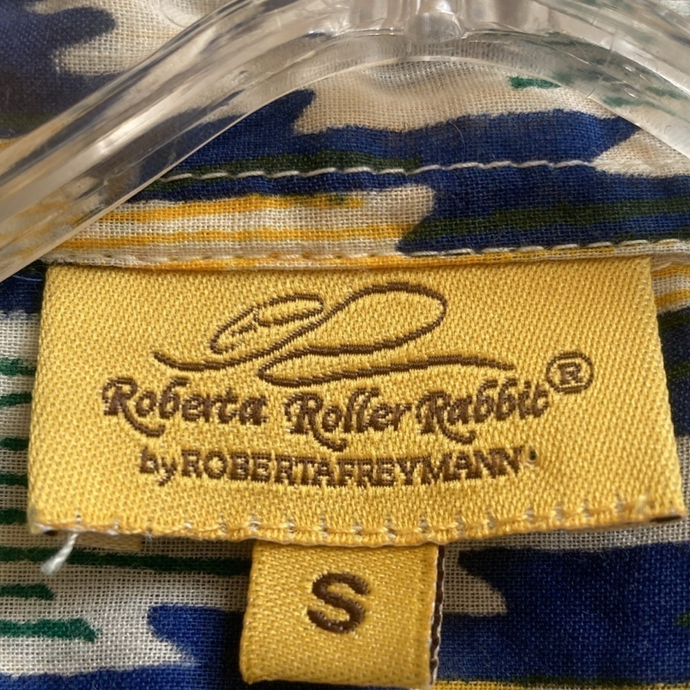 Roberta Roller Rabbit button up size S - Picture 2 of 6